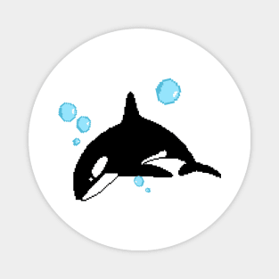 Pixelart Orca Magnet